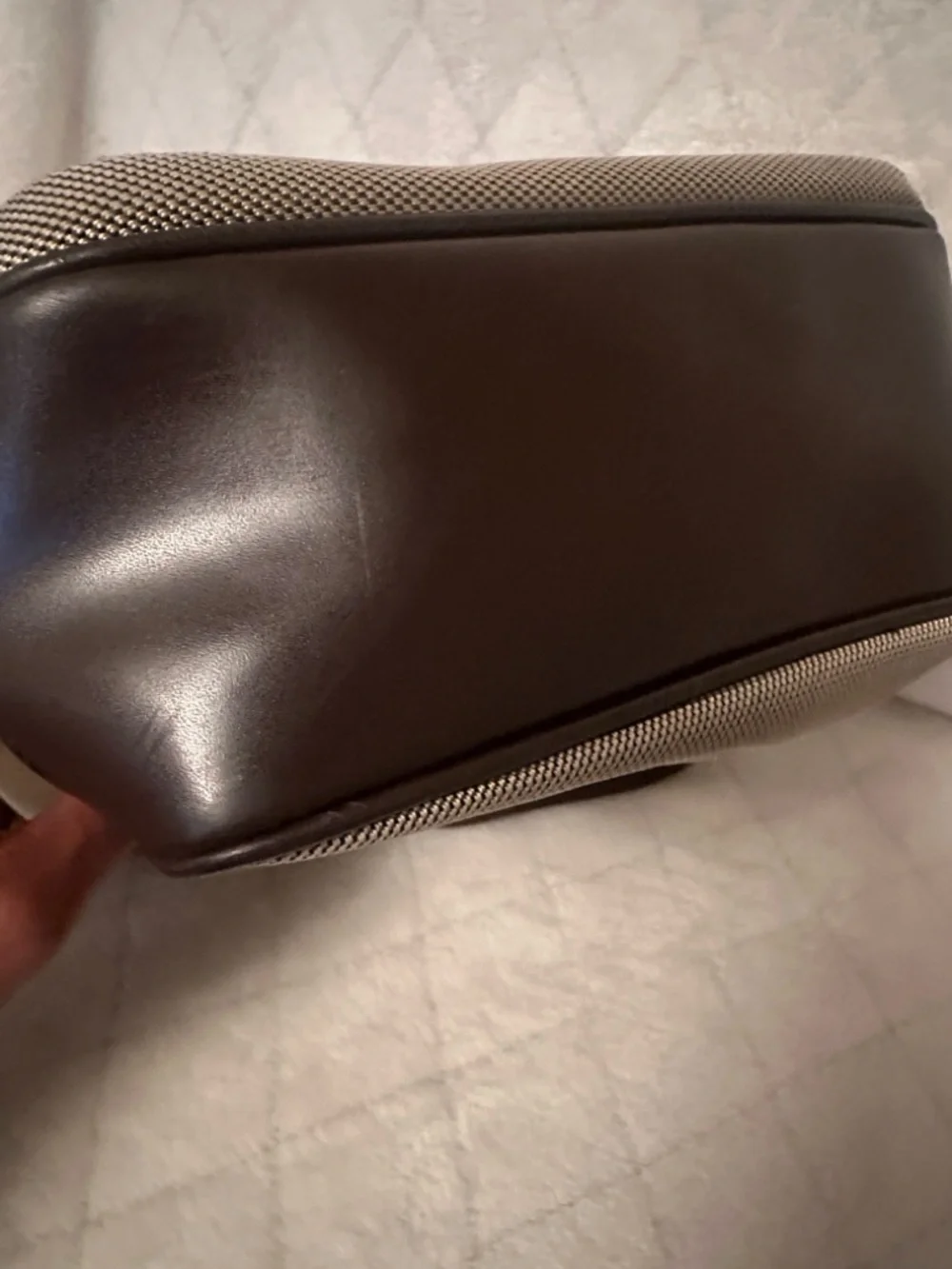 Metro City Unisex Taupe & Dark Brown Messenger Bag